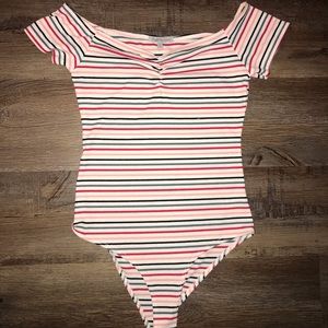 Charolette Russe striped body suit